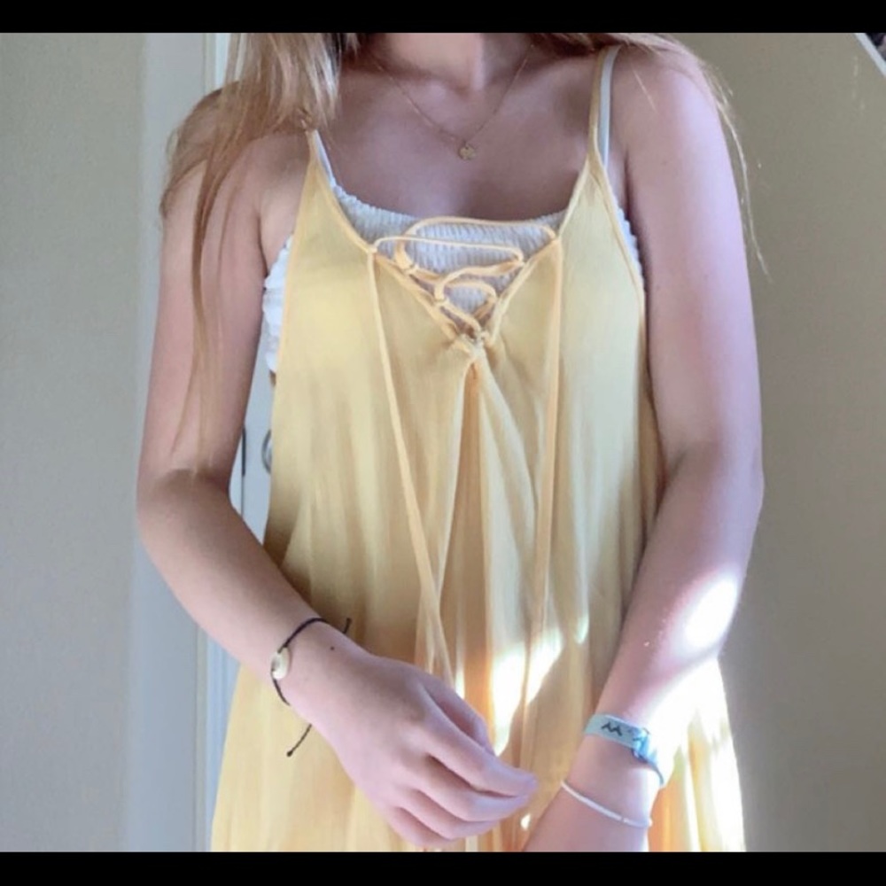 Honey yellow Roxy sundress
